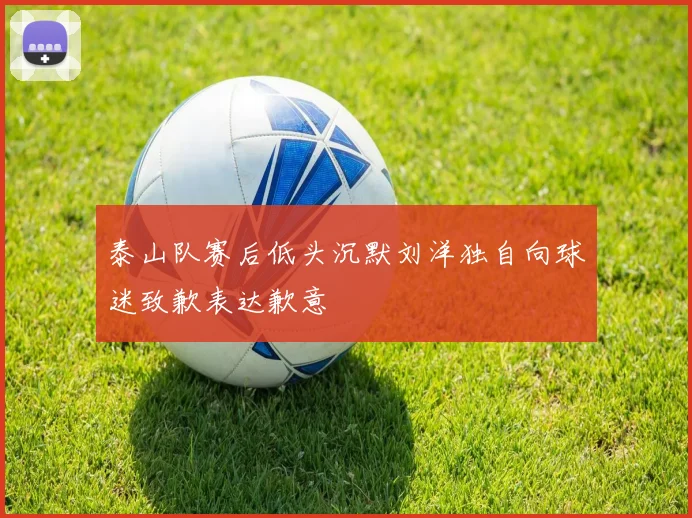 泰山队赛后低头沉默刘洋独自向球迷致歉表达歉意